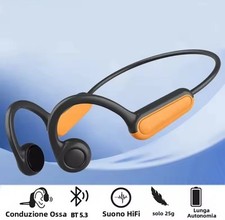 Cuffie sportive wireless a conduzione ossea auricolari Bluetooth con microfono