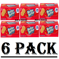 6 Pack - Nutter Butter Peanut Butter Sandwich Cookies, 1.9 oz., 24 pk.