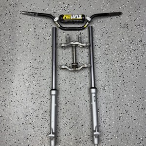2005 KAWASAKI KX65 FRONT FORKS SHOCK SUSPENSION SET PAIR HANDLEBARS OEM 00-25