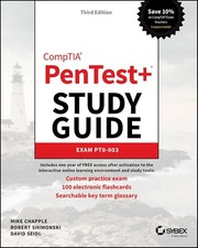Comptia Pentest Study Guide: Exam Pt0-003 Paperback by Mike Chapple