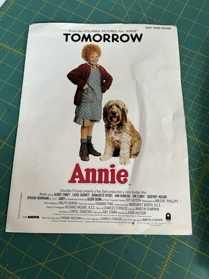 Annie Musical Tomorrow Sheet Music Beginner 1982 Edwin Morris