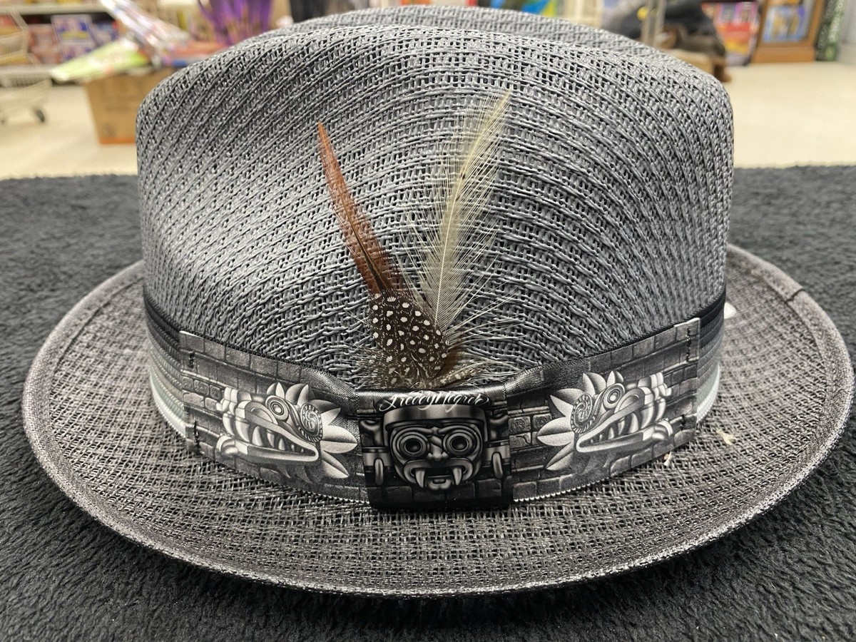 Gray Fedora Hat with Feather Accent Stylish Gray Fedora Hat with Feather Accent main image 3