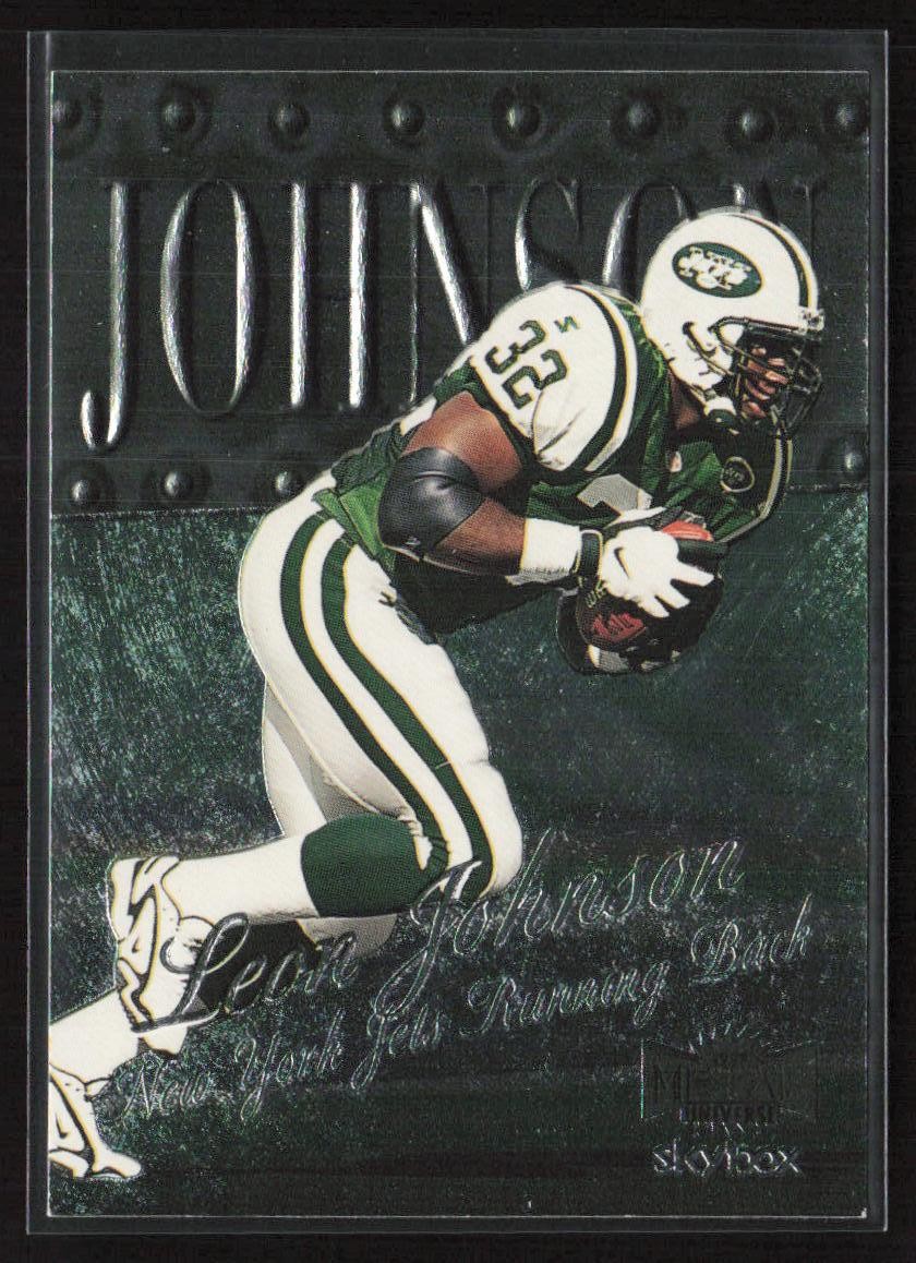 1999 SkyBox Metal Universe Leon Johnson #88 New York Jets