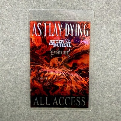 As I Lay Dying | Shaped by Fire 2019 All Access Pass Hologram Tour Laminate