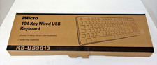iMicro 104-Key Wired USB Keyboard KB-US9813  Wired Mouse - Black - NEW Open Box