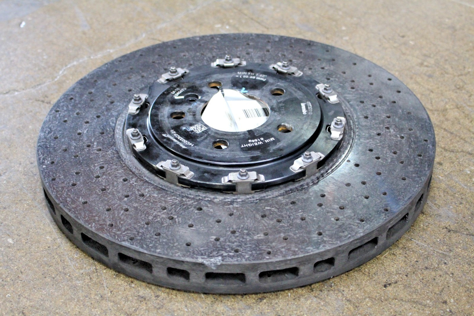Mclaren 720S, LH, Front Brake Rotor, Carbon Ceramic, Chipped, Used, 14C0033CP
