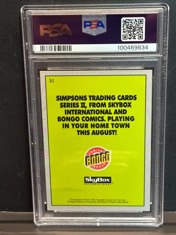 Willy "The Dupe" Dipkin 1994 Skybox Simpsons II Promo 1989 Billy Ripken FF PSA 4 - Image 2 of 2