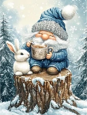 Gnome Diamond Art Kits for Adults,5D 11.8 x 15.7 x 0.1 inches, QD68 