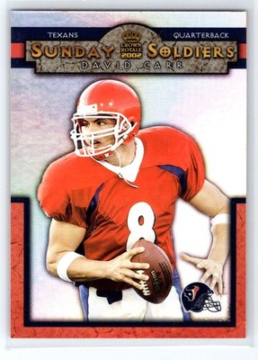 David Carr 2002 Pacific Crown Royale Sunday Soldiers Rookie! Texans