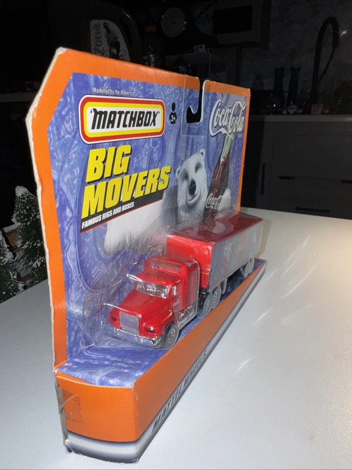 Semirremolque y remolque Matchbox Mack CH 600 Coca Cola Big Rig Movers plataformas famosas Foto 3 de 4