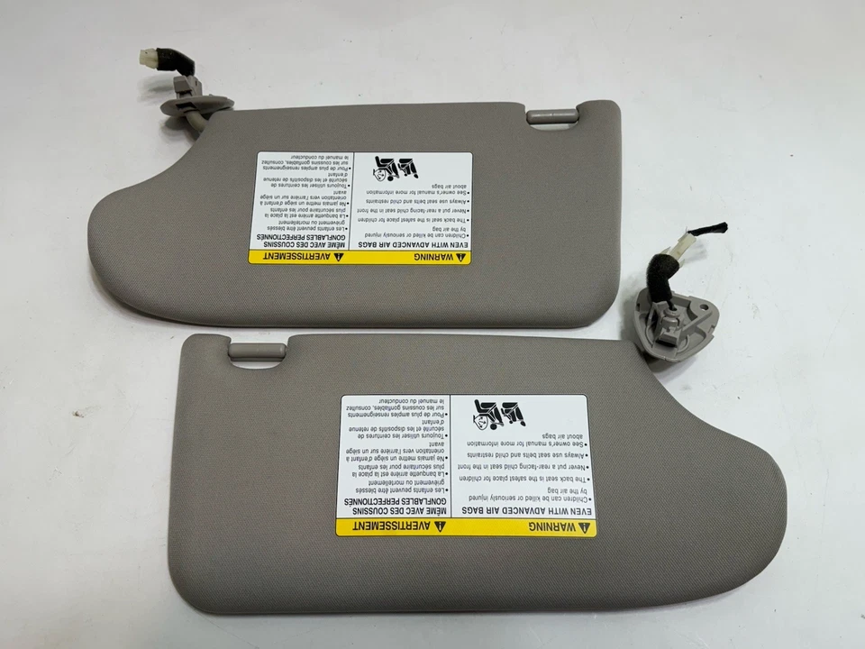 2013-2017 NISSAN ALTIMA SEDAN DRIVER & PASSENGER SIDE SUN VISOR SET BEIGE OEM Foto 3 de 4