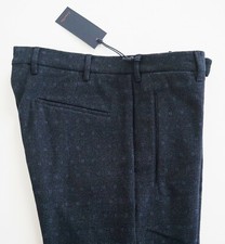 🆕️ Auténticos pantalones de vestir ZANELLA *STAN/S* azul oscuro mezcla lana IT-50 US-32