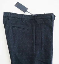 🆕️ Authentic ZANELLA *STAN/S* Dark Blue WOOL Blend Dress Pants IT-50 US-32