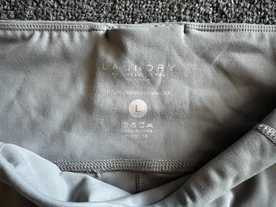 Pantalones de yoga grises para mujer Laundry by Shelli Segal ropa deportiva salón talla grande Foto 2 de 4