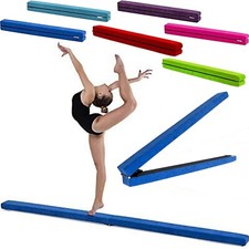 Fun!ture 7ft Folding Gymnastics Balance Beam Non Slip Portable Kids Home Gym Bar