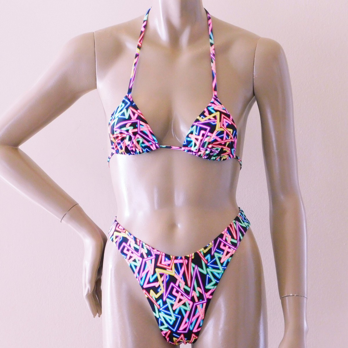 Brazilian Bikini 90s High Waisted Bikini 90s High Leg Brazilian