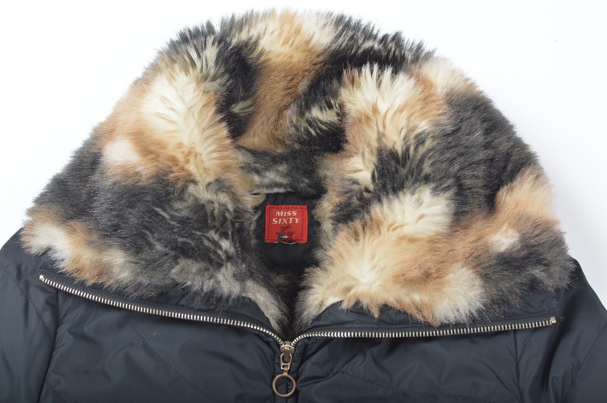 Miss Sixty Basic Italy Vintage Y2K Faux Fur Lining Jacket Size M-L