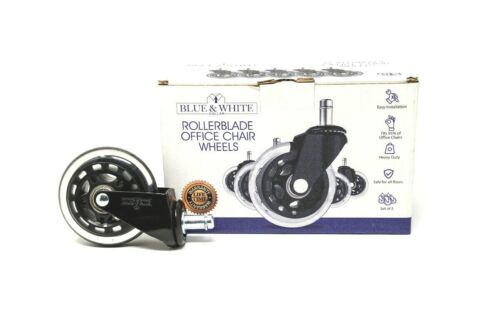 Office Chair Caster Wheels (Set of 5) - Heavy Duty & Safe for All Floors  Includi