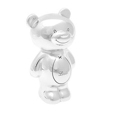 Savings Bank Children's Savings Box Silver Plated Teddy Bear With Name Engraving