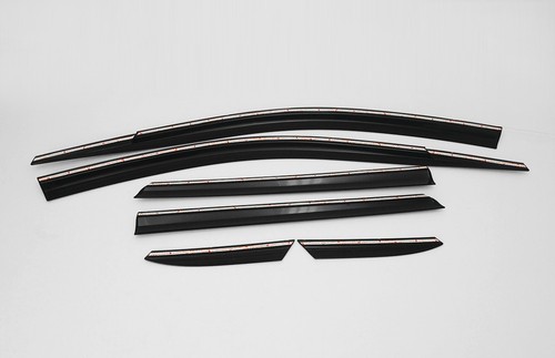 Autoclover Smoke Tinted weather shields Visor 6pcs for 2021 2022 KIA Stonic - Picture 8 of 11