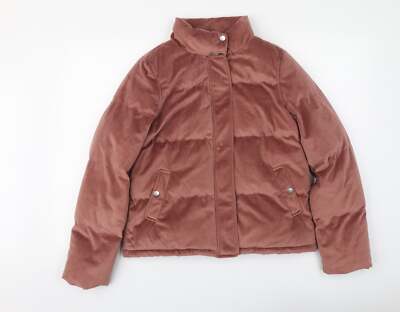 QED London Damen rosa Jacke Größe 8 Reißverschluss