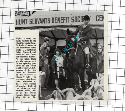 Hunt Servants Benefit Society Brian Gupwell - 1972 kleiner Steckling