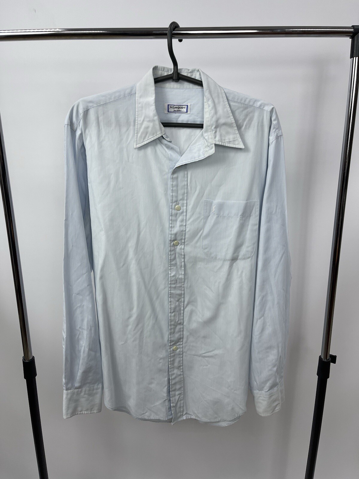 Camicia Yves Saint Laurent taglia L blu vintage anni 80