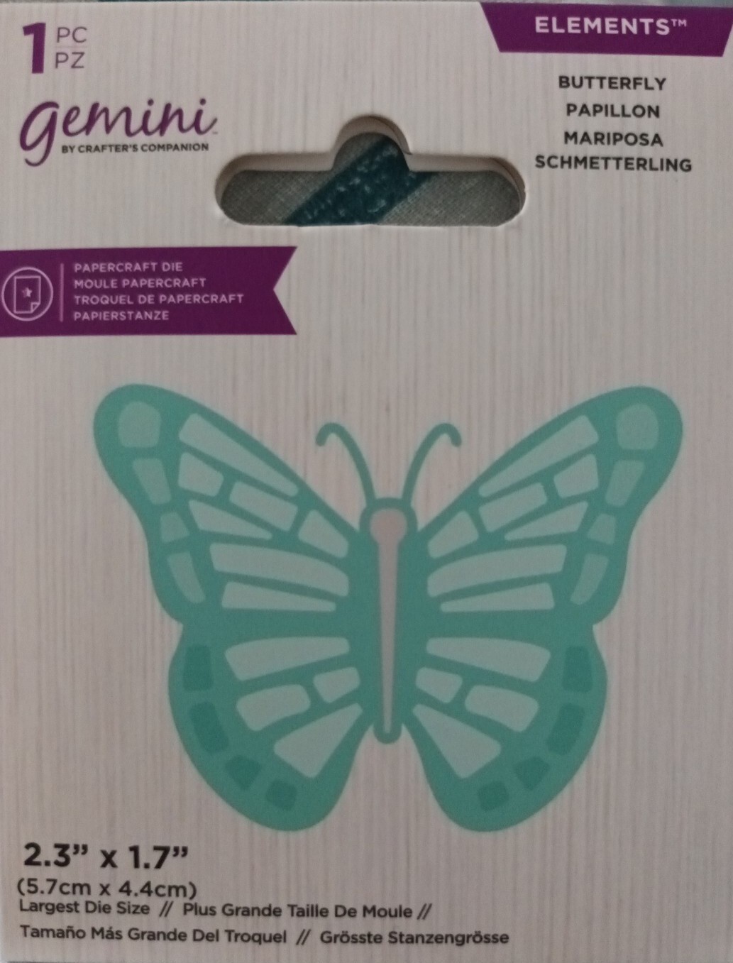 Gemini Mini Dies by Crafter's Companion. Elements. ""Butterfly"". New.