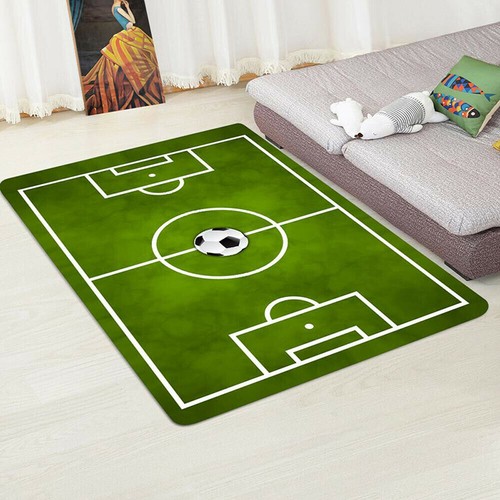 Tappeto da calcio calcio verde 50 * 80 cm campo bambini giocano pavimento tappeto morbidi per camera da letto - Foto 3 di 9