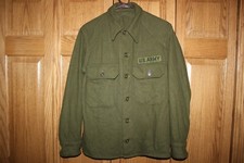 Vintage US Military Issue Korea Vietnam Wool COLD WEATHER Heavy FIELD SHIRT WS1