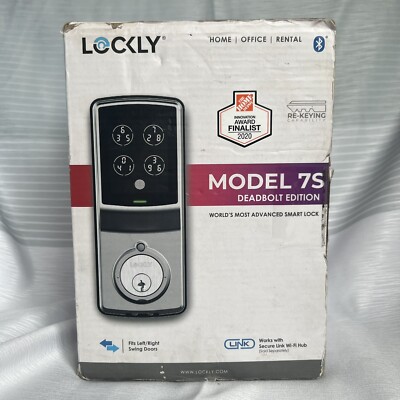 Lockly PGD7S 7S Smart Deadbolt Lock (312810703) - Silver