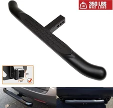 2" Heavy Duty Black Tow Hitch Step Bar for SUV Truck - 36" Bumper Guard 3" Round