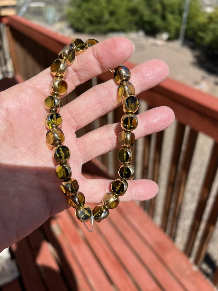 Cristais Swarovski vintage contas CATEDRAL com ouro 22KT 10mm “NOVO” e muito raro - Imagem 2 de 4