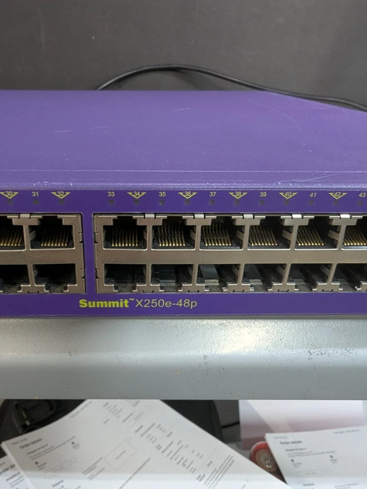 Extreme Networks Summit X250e-48p 15107 48 Port Rackmount Network Switch -Tested - Image 3 of 4