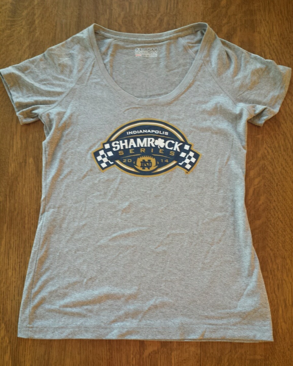 UNDER ARMOUR SEMI FITTED NOTRE DAME FIGHTING IRISH WOMEN'S SHAMROCK 2014  SHIRT S