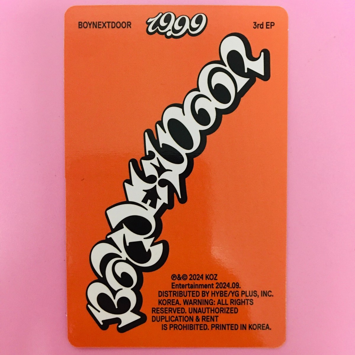 Official Riwoo Photocard Boynextdoor 3rd EP Album 19.99