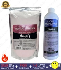 Nena's Acrylic Liquid monomer 16 Fl oz +  Nena's Acrylic Powder 16 FL oz (Pink)