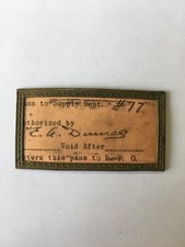 Older DPO Diplomatic Post Office Pass to Supply Dept w/Brass Holder Military :