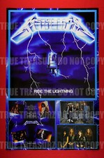 Metallica Ride The Lightning Hetfield Hammett  Album Promo Poster 24X36 NEW ME84