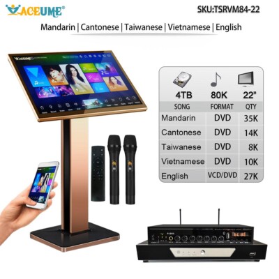 4TB HDD 80K Chinese,English,Vietnamese songs,Touch Screen Karaoke Player,ECHO22'