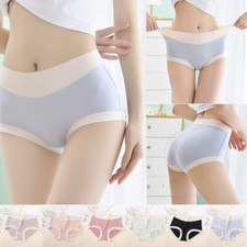 6pcs Womens Underwear Mid Waist Seamless Modal Briefs Stretchy Intimates Panties