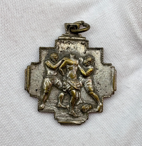 MARTIRI DI OTRANTO ANTICA MEDAGLIA RELIGIOSA RICORDO RELIC FINE 800' PRIMI 900' - Foto 6 di 15