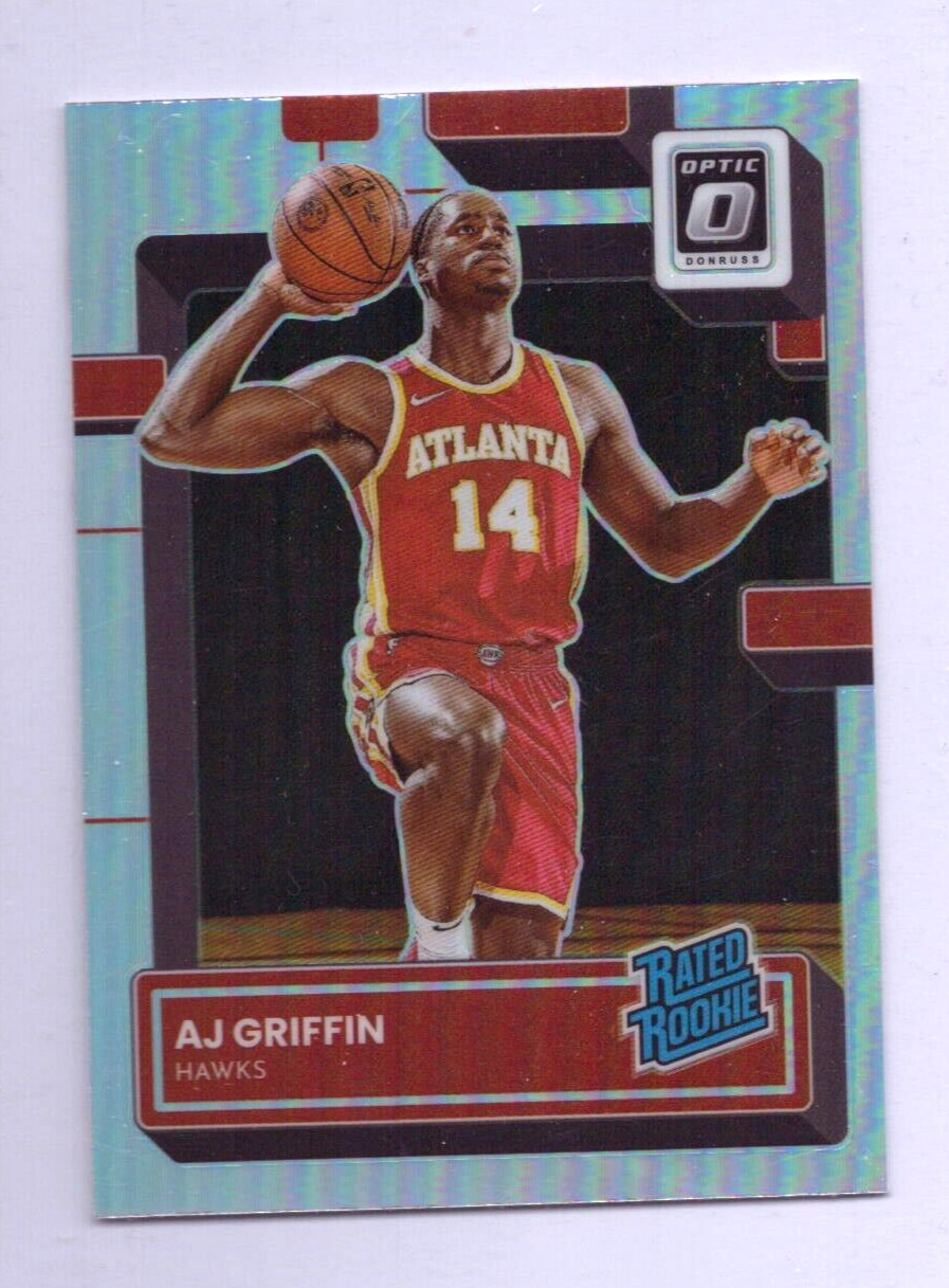 2022-23 Donruss Optic AJ Griffin Rated Rookie HOLO SILVER RC #204 Hawks