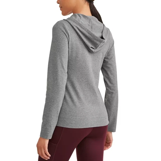 Athletic Works Women s Dri Works Active Zip Up Hoodie Charcoal