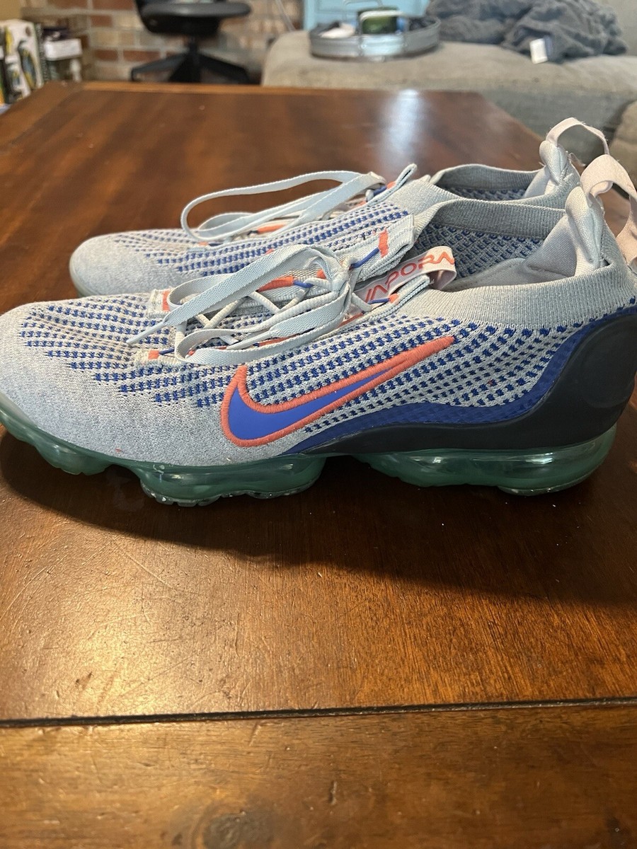 Nike Air Vapor Max Flyknit Wolf Grey Med Blue Mens Trainers
