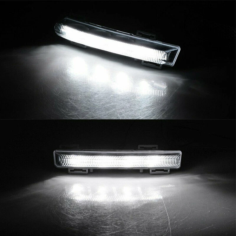 1 par de faros antiniebla DRL para parachoques delantero aptos para Mercedes Benz C350 E350 E550 SLK55 Foto 4 de 4