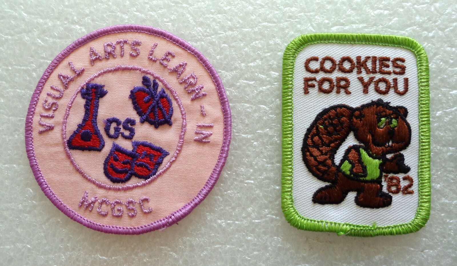 VINTAGE 1980's LOT OF 13 BROWNIE GIRL SCOUT LOCAL PATCHES BADGES