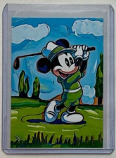 Mickey Mouse Limited Edition Artist Signed "The Golfer" Trading Card 6/10