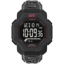 Timex Men's UFC Knockout Black Digital Quartz 48mm Watch TW2V88100JR