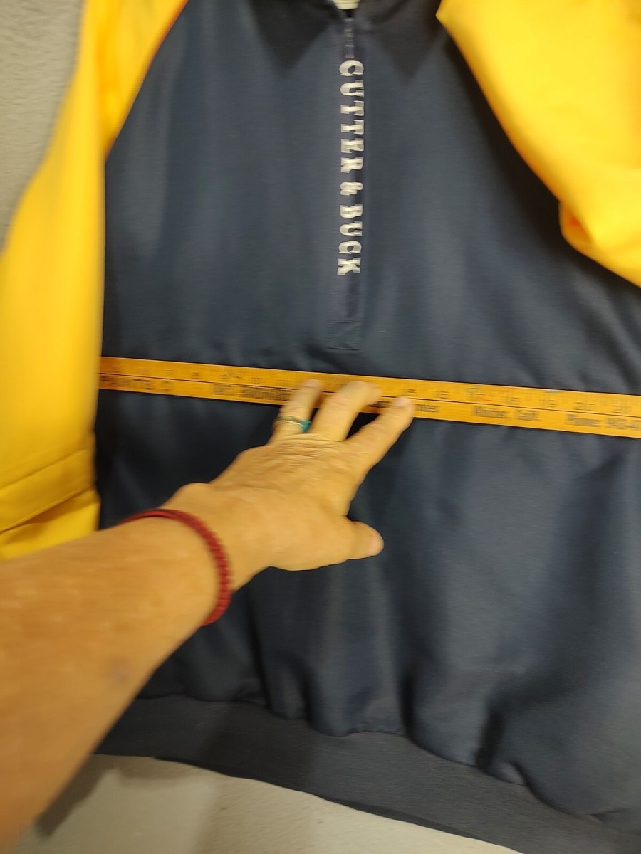 Vintage Cutter & Buck Jacket Adult Extra Large Black Yellow